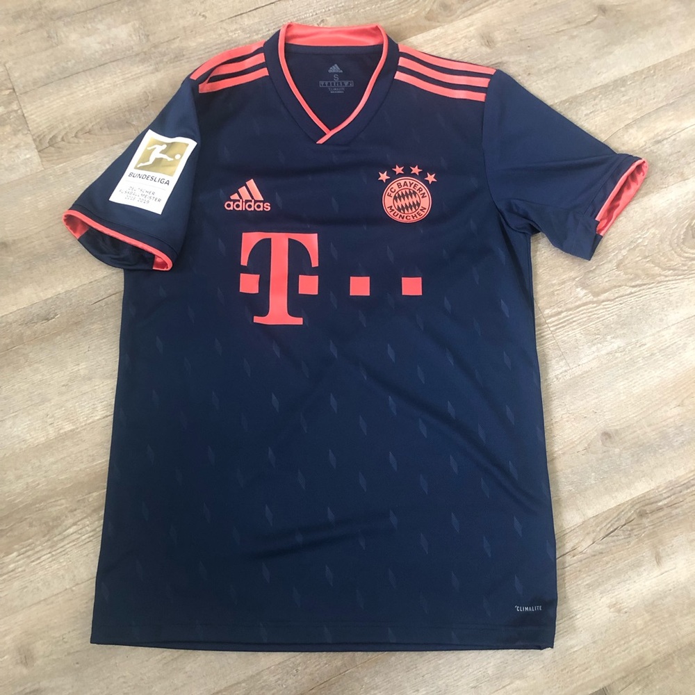 Adidas FC Bayern Munich Munchen Jersey 2019 2020 Blue Pink Mens Size Small
